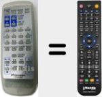 Replacement remote control for AXD7224 (CU-XR056)