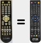 Replacement remote control for TVIX-HD-R-3300