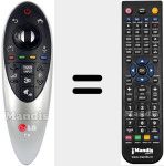 Replacement remote control for AKB73976001