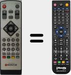 Replacement remote control for DVB-T1500TV