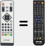 Replacement remote control for DVBT30