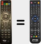 Replacement remote control for MAX-S 123 HD