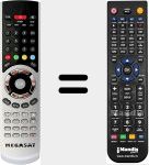 Replacement remote control for DVB-S2