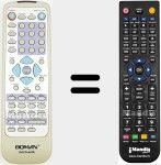 Replacement remote control for DVD Player (HTF2L26D4)
