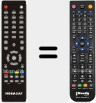 Replacement remote control for MEGASAT002