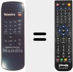 Replacement remote control for SATELLITE REMOTE CON