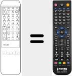 Replacement remote control for TC 344