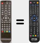 Replacement remote control for 2T360190062 (RCGU22WDVD3)