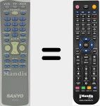 Replacement remote control for RMT-U130