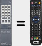 Replacement remote control for RD-113