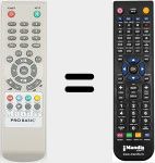 Ersatzfernbedienung für REMCON1678