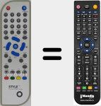 Replacement remote control for Style001