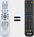 Replacement remote control for TM1000