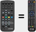 Replacement remote control for TUET150TV
