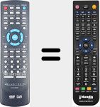 Replacement remote control for DVFHDM20