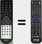 Replacement remote control for RDS581WHD