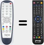 Replacement remote control for RDT710