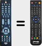 Replacement remote control for RL57B