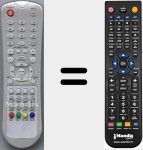 Replacement remote control for DWI3275HD