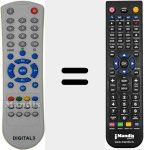Replacement remote control for Digital 3