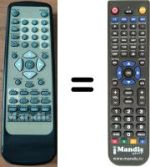 Replacement remote control DVD8130B