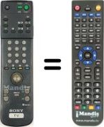 Gleichwertige Fernbedienung Sony WHV7898
