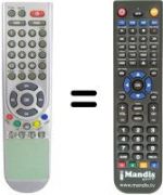 Replacement remote control FLY COM FTA 6012