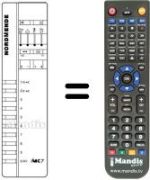 Gleichwertige Fernbedienung NordMende SL 7201 BT / PIP
