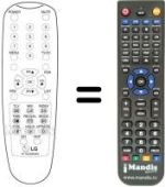 Replacement remote control LG 20 J 3 RX