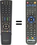 Replacement remote control Sharp LC 46 LX700E