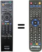 Gleichwertige Fernbedienung Sony KDL-46 HX700