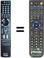 Gleichwertige Fernbedienung Sony KDL-46 X2000 AEP