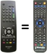 Replacement remote control Sharp LC 20 S5E WH