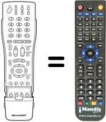 Replacement remote control Sharp LC 37 P70E