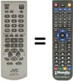 Gleichwertige Fernbedienung JVC HR-V500