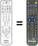 Gleichwertige Fernbedienung Sony SLV-AV 100 VC