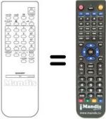 Replacement remote control RRMCG 0859 PESA