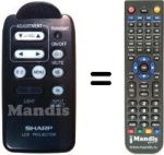 Replacement remote control Sharp XV 3400 S
