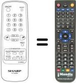 Replacement remote control Sharp TLL-M100