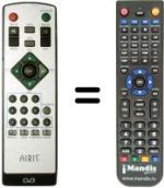 Replacement remote control Airis TD 100