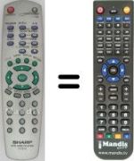 Replacement remote control Sharp DV SV 9C