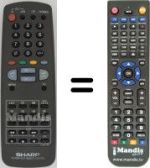 Replacement remote control Sharp 70 DS 18S