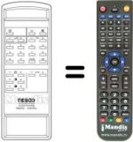 Replacement remote control TV-51P / TV-51P(S)
