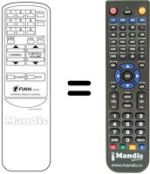 Replacement remote control Funai TV 1400 A MK7 / 14'