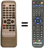 Replacement remote control Funai TVCR-A2104T