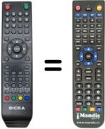 Replacement remote control DICRA TVLCD 022 BF