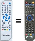 Replacement remote control ELIT DVB-T E7802 R