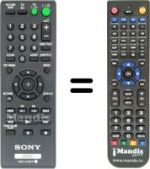 Replacement remote control Sony DVP-SR 700 H