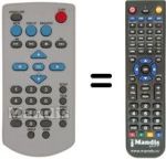 Replacement remote control Durabrand DVD-2005