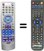 Replacement remote control AUDIOLA DVD 1012